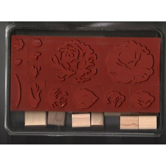 Stampin' Up Definitely Decorative Cottage Rose New Unmounted Stamps 1999 - Picture 2 of 2